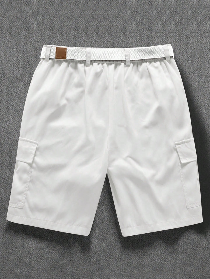 Pantaloni scurți SHEIN, alb