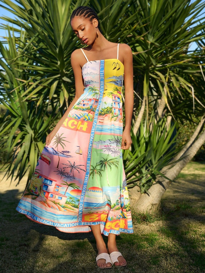 Rochie maxi SHEIN, mix culori
