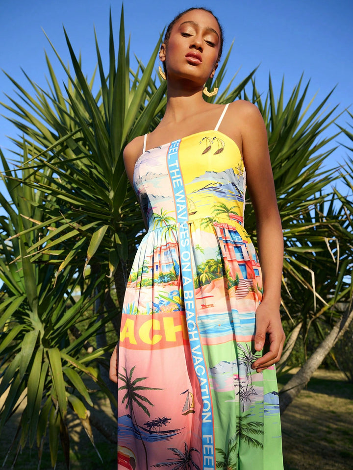 Rochie maxi SHEIN, mix culori