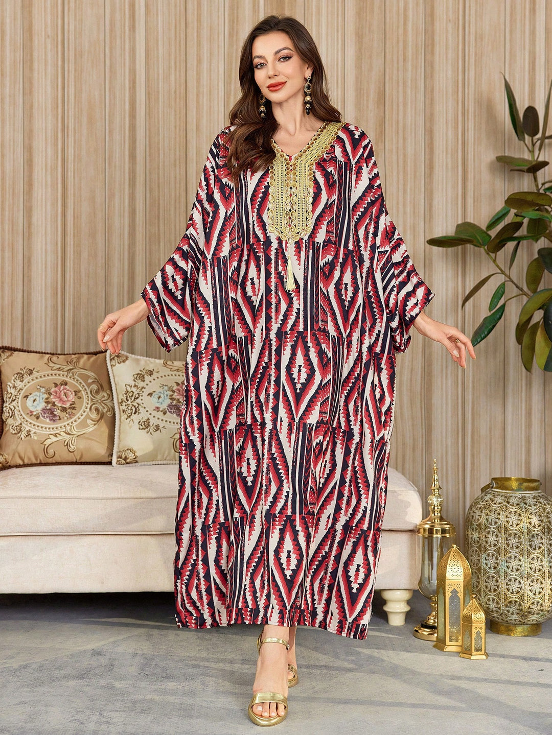 Set caftan și jalabiya SHEIN, mix culori
