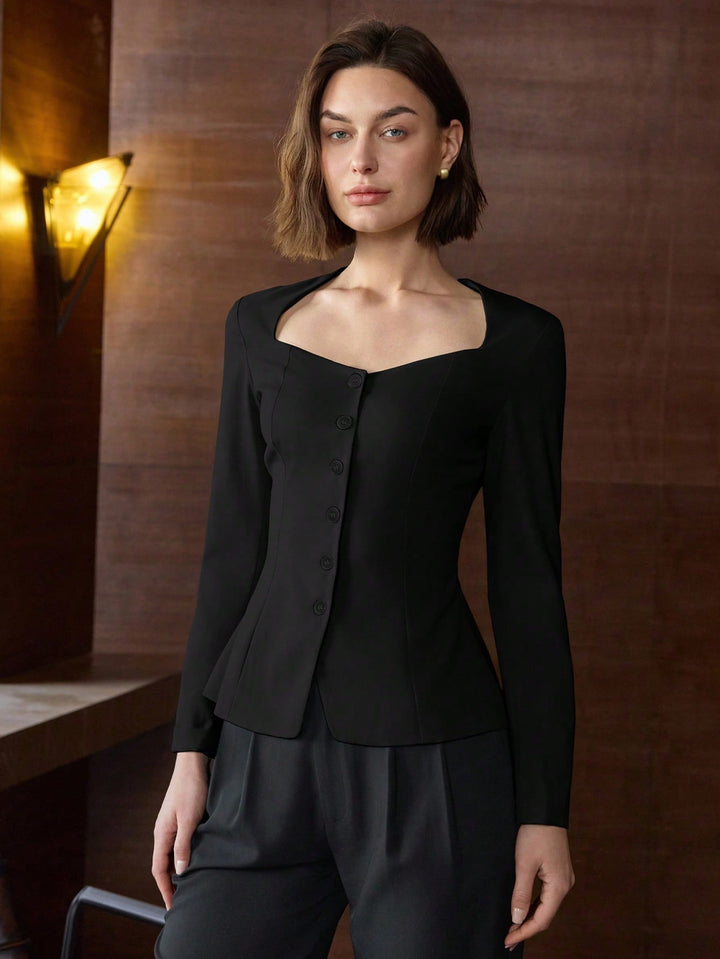 Sacou SHEIN, negru