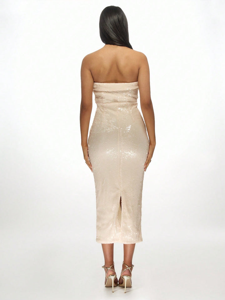 Rochie midi SHEIN, crem