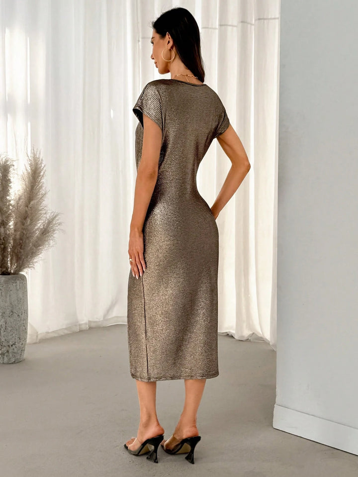 Rochie midi SHEIN, auriu