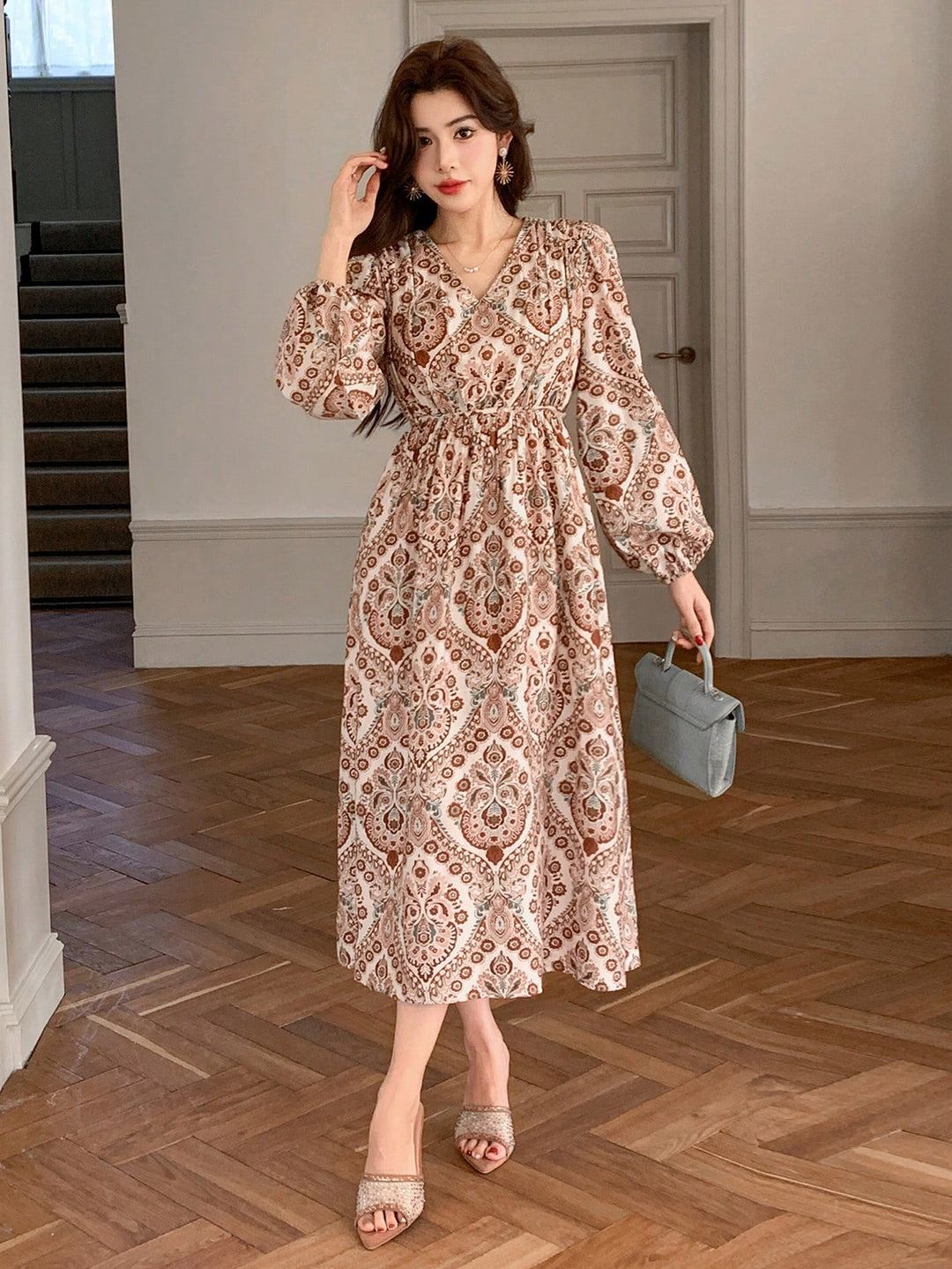 Rochie midi SHEIN, roșu