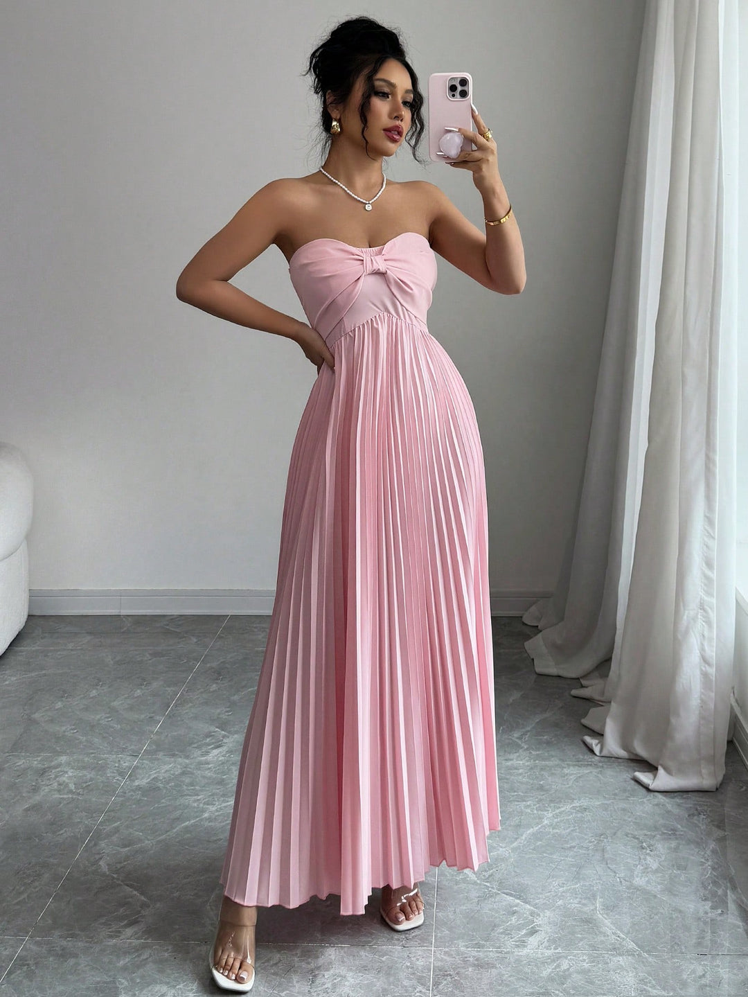 Rochie maxi SHEIN, roz