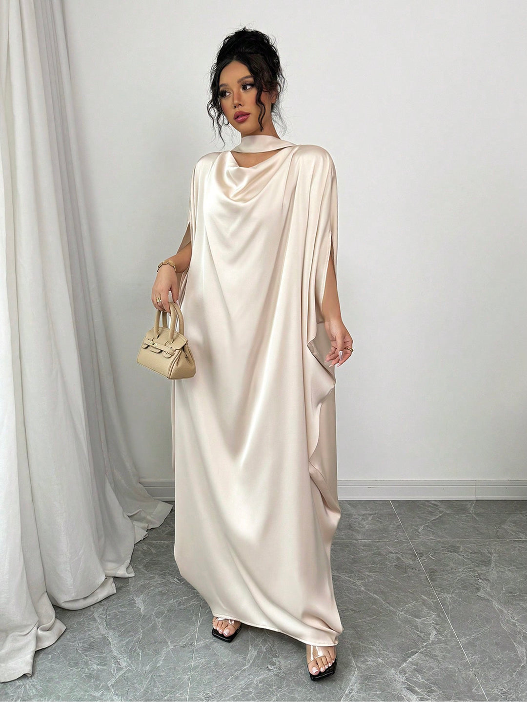 Rochie maxi SHEIN, bej