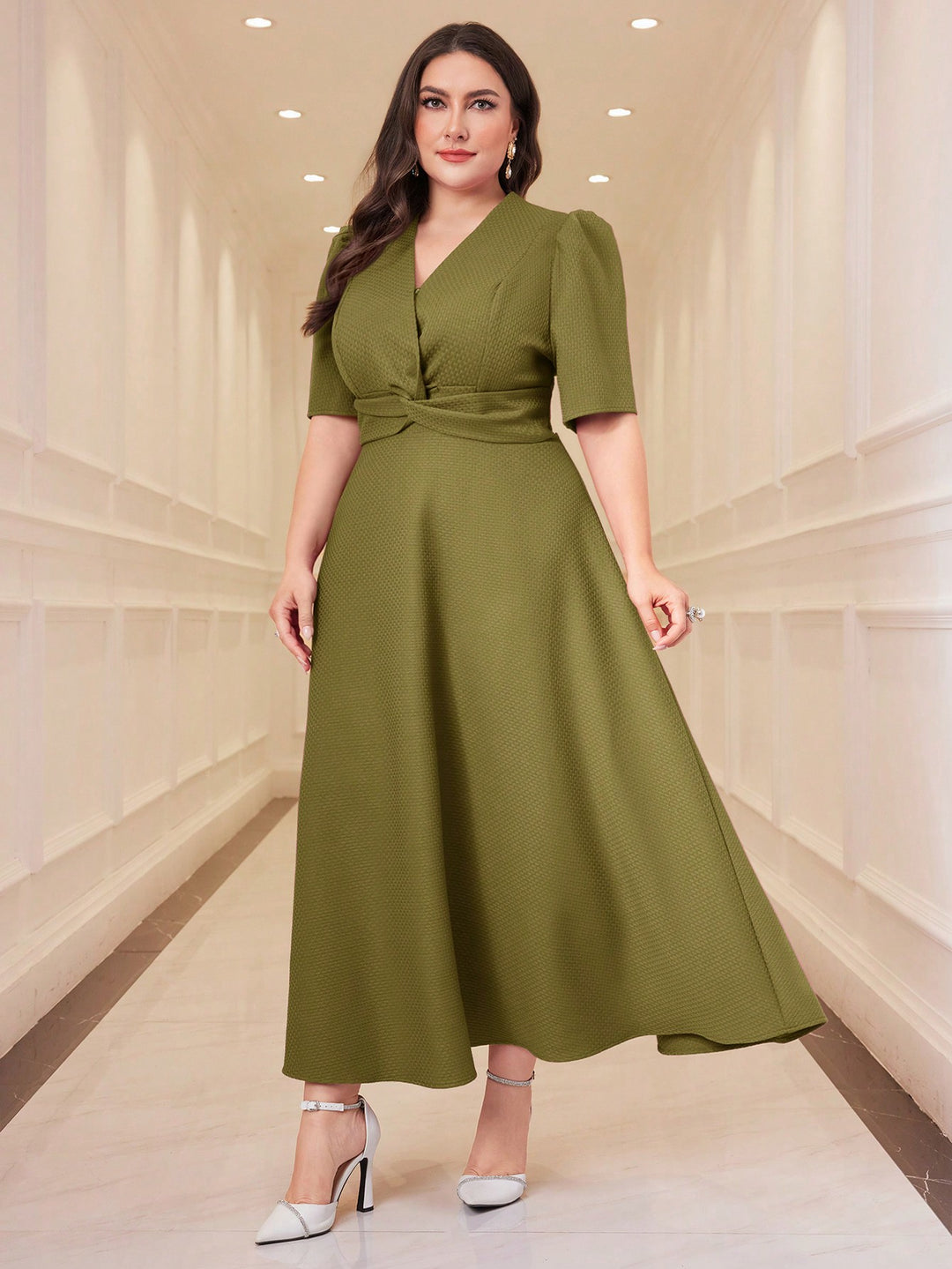 Rochie SHEIN, kaki