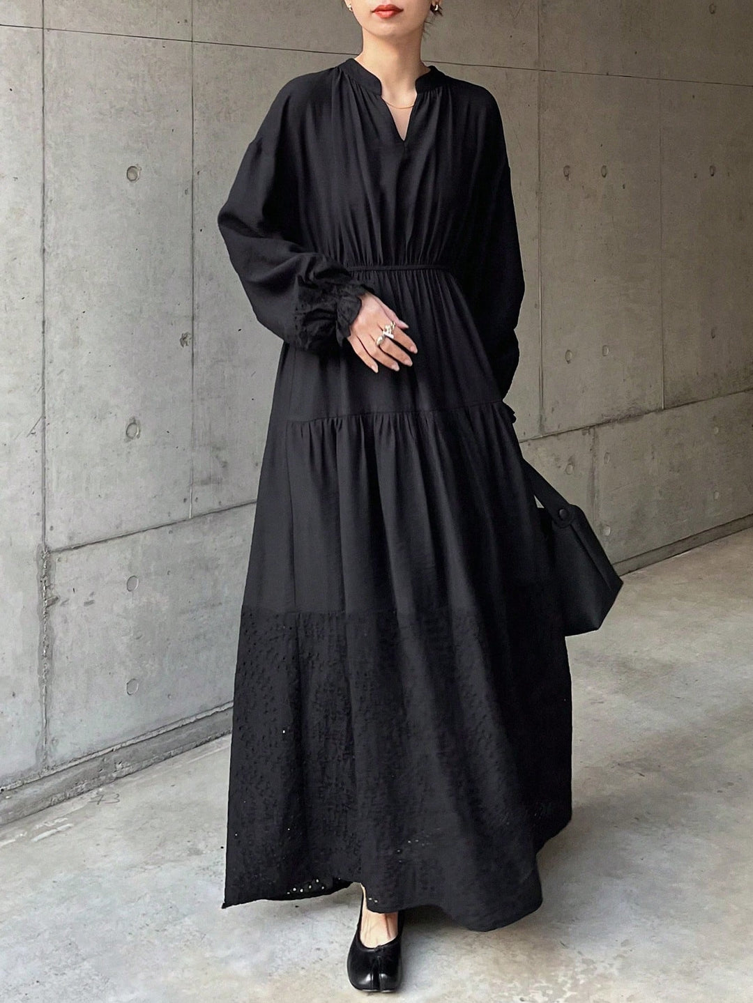 SHEIN maxi ruha, fekete