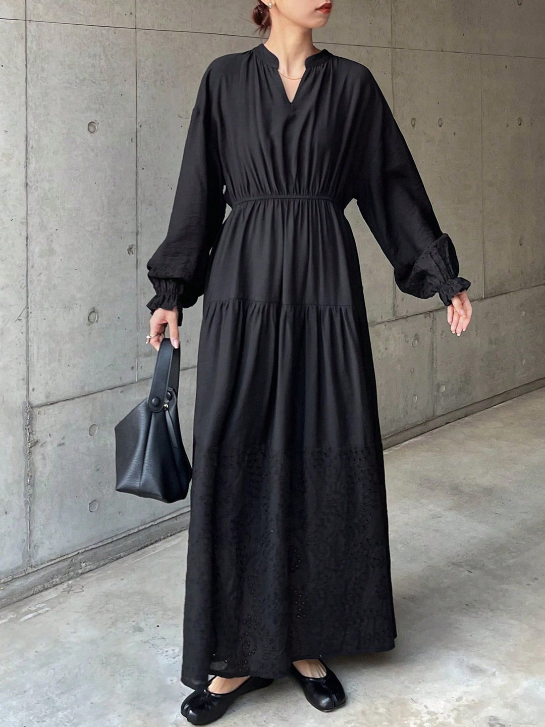 SHEIN maxi ruha, fekete