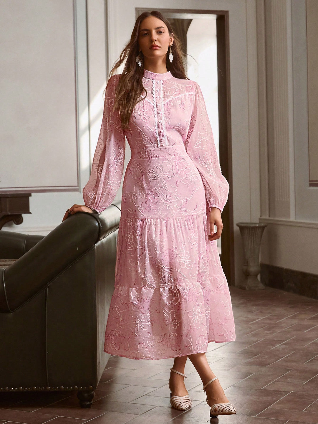 Rochie maxi SHEIN, roz