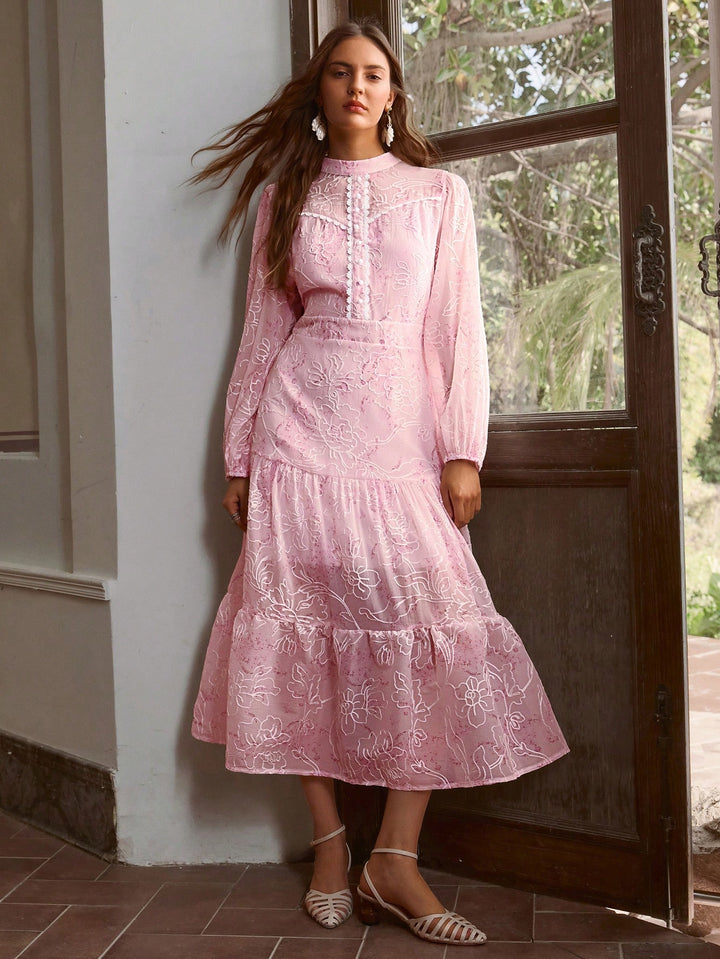 Rochie maxi SHEIN, roz