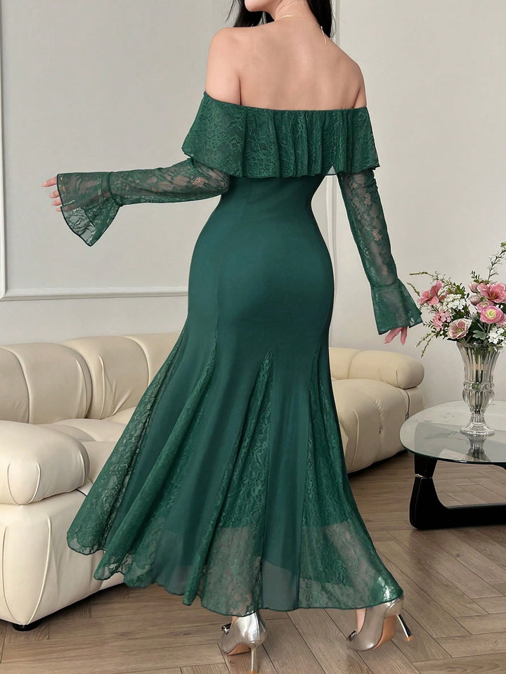 SHEIN maxi ruha, zöld