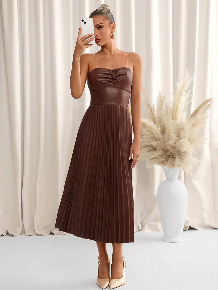 Rochie midi SHEIN, maro