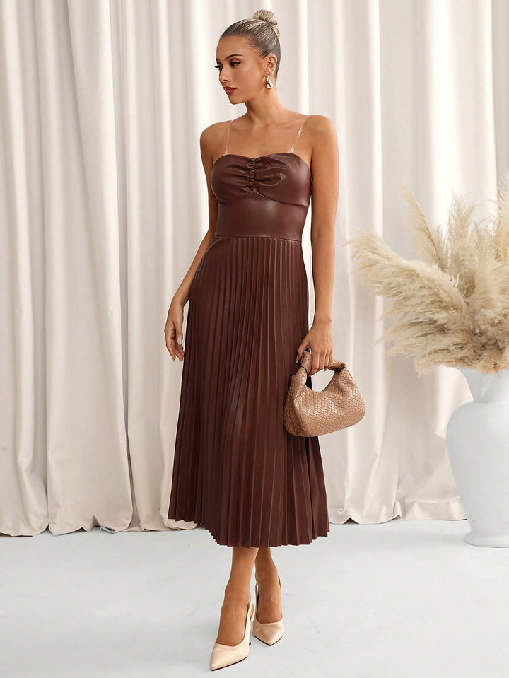 Rochie midi SHEIN, maro