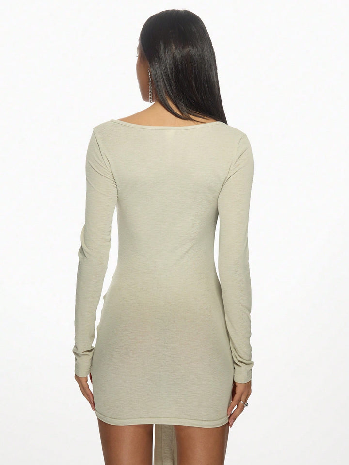 Shein Missguided midi ruha, zöld