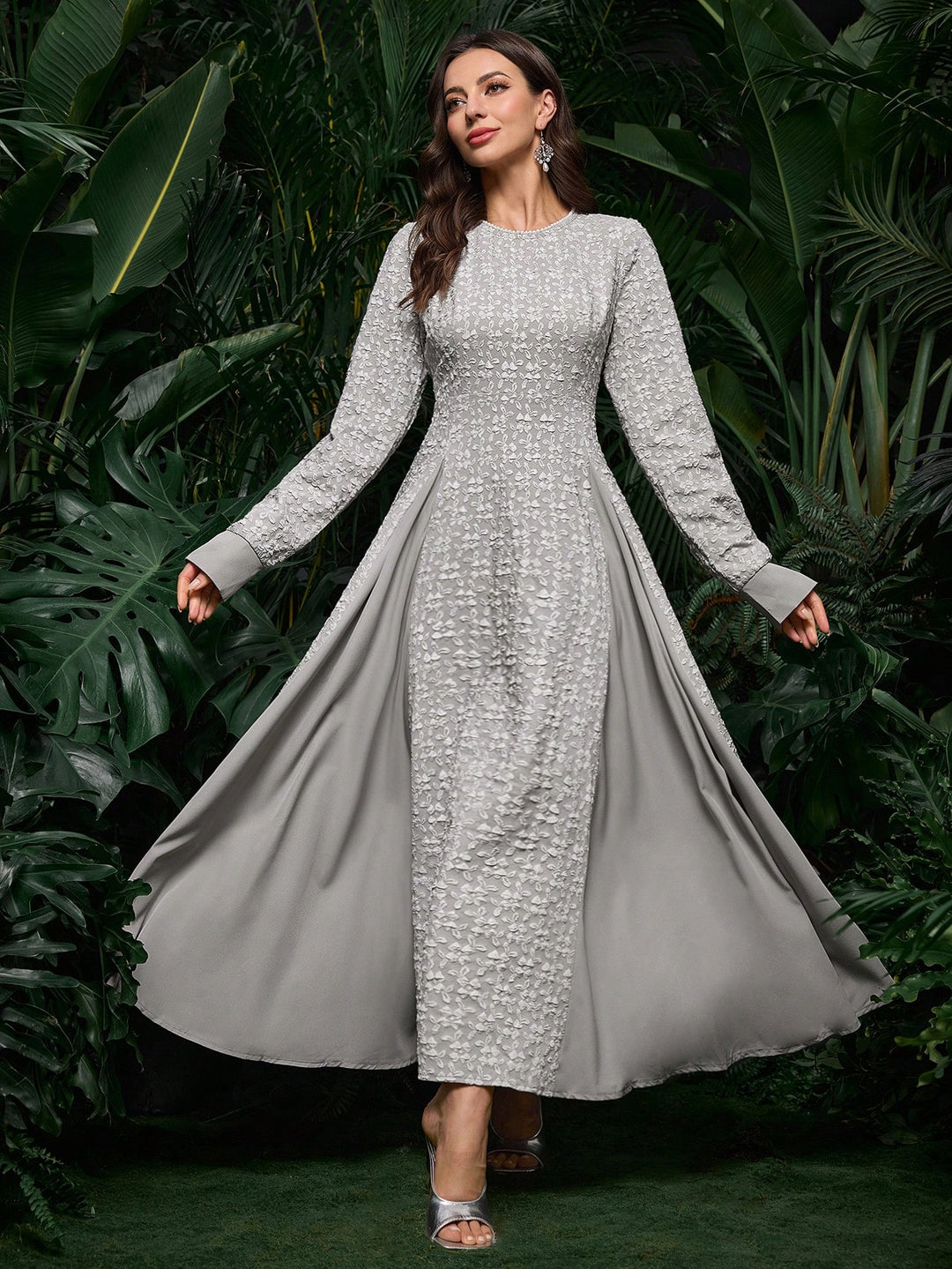 Rochie maxi SHEIN, gri