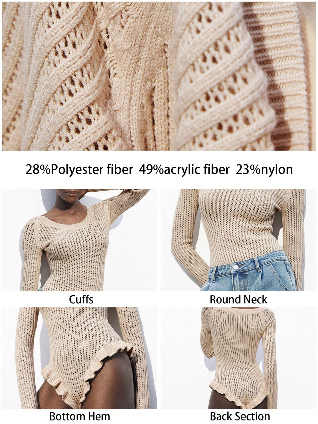 Body tip pulover SHEIN, portocaliu