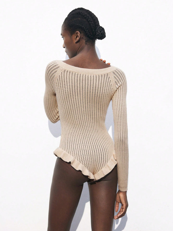Body tip pulover SHEIN, portocaliu
