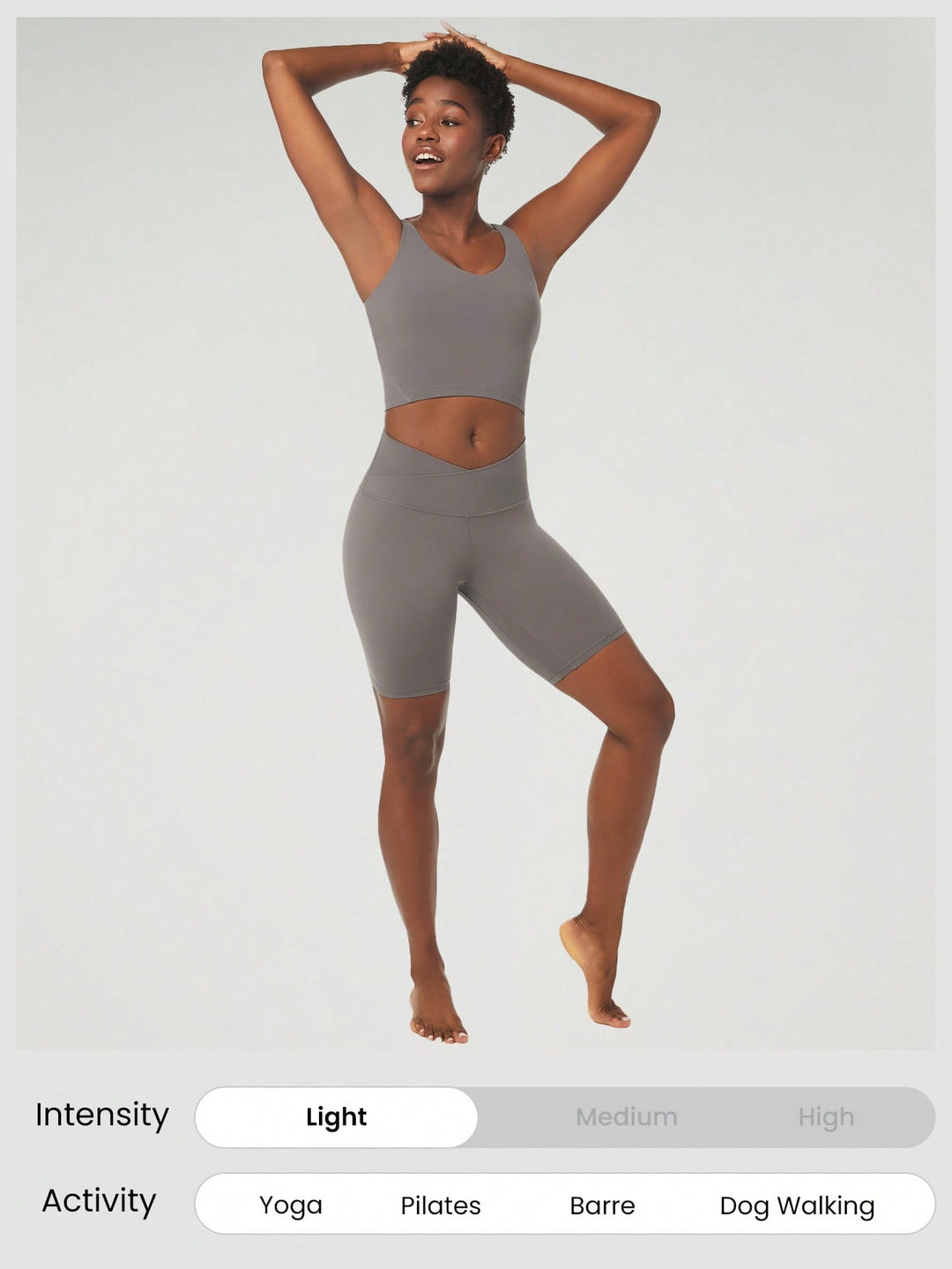 SHEIN sportmelltartó, szürke