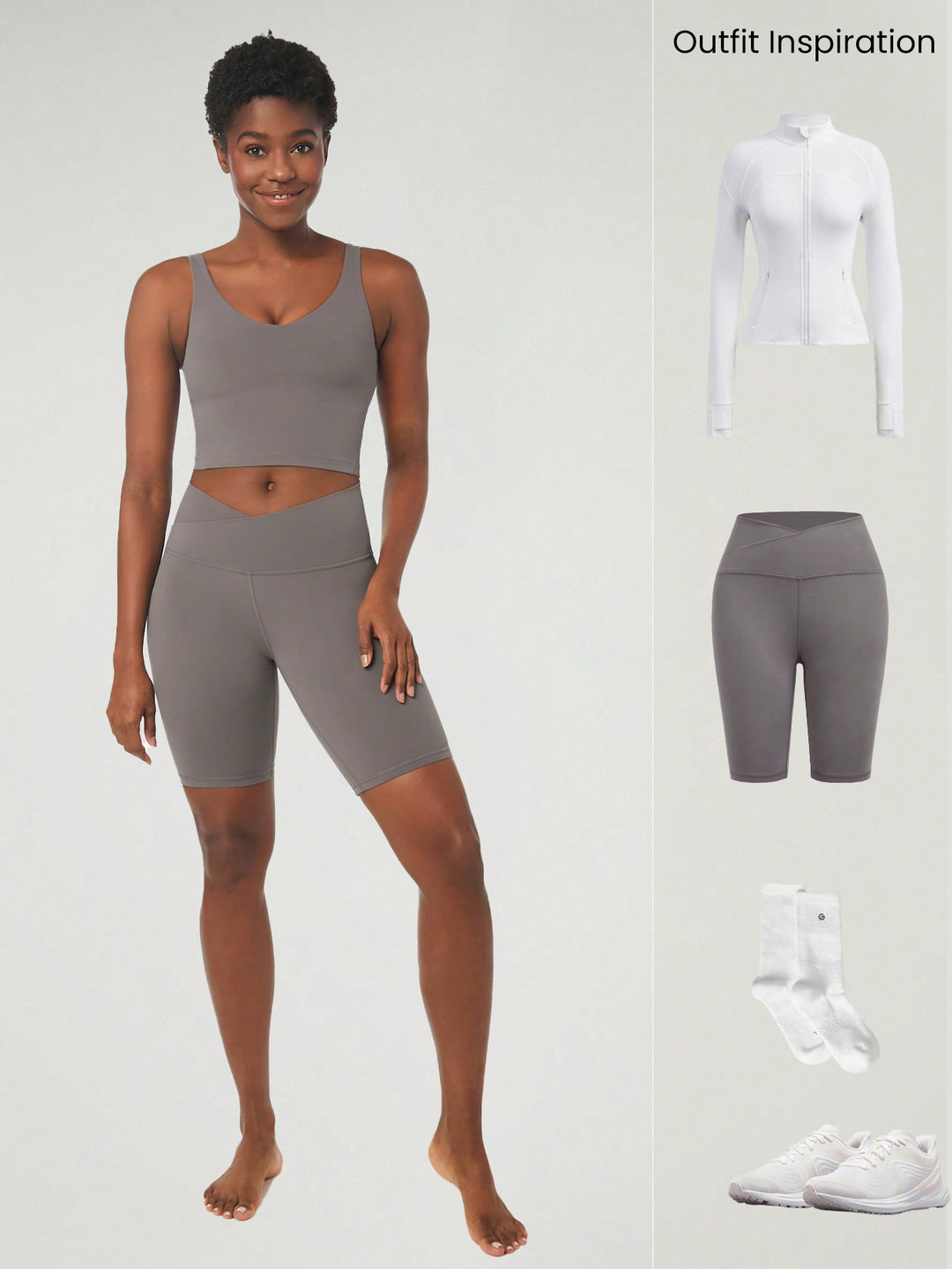 SHEIN sportmelltartó, szürke