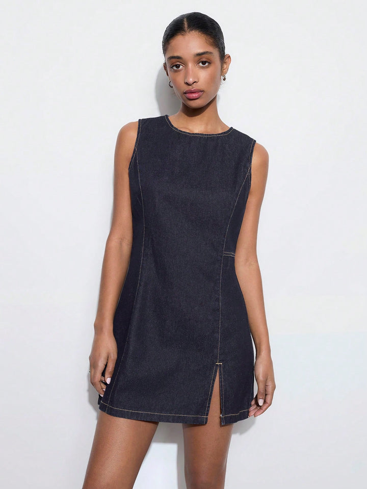 SHEIN kék farmer miniruha