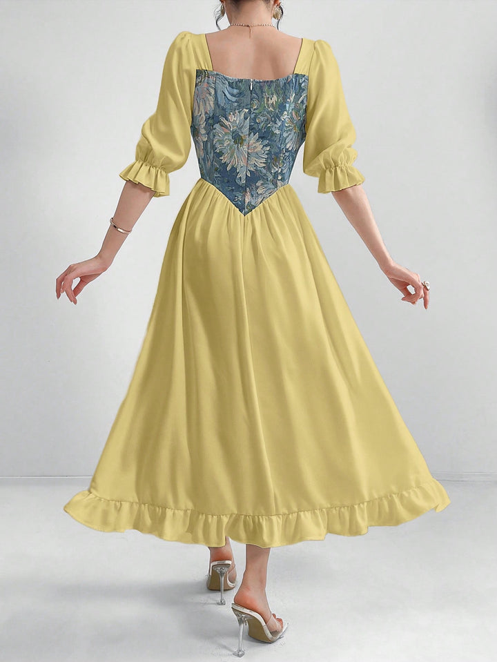Rochie maxi SHEIN, kaki