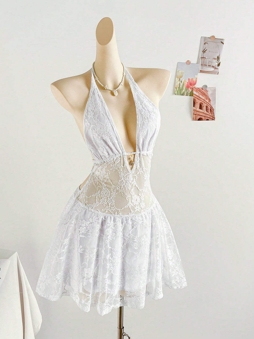 Rochie mini SHEIN, alb