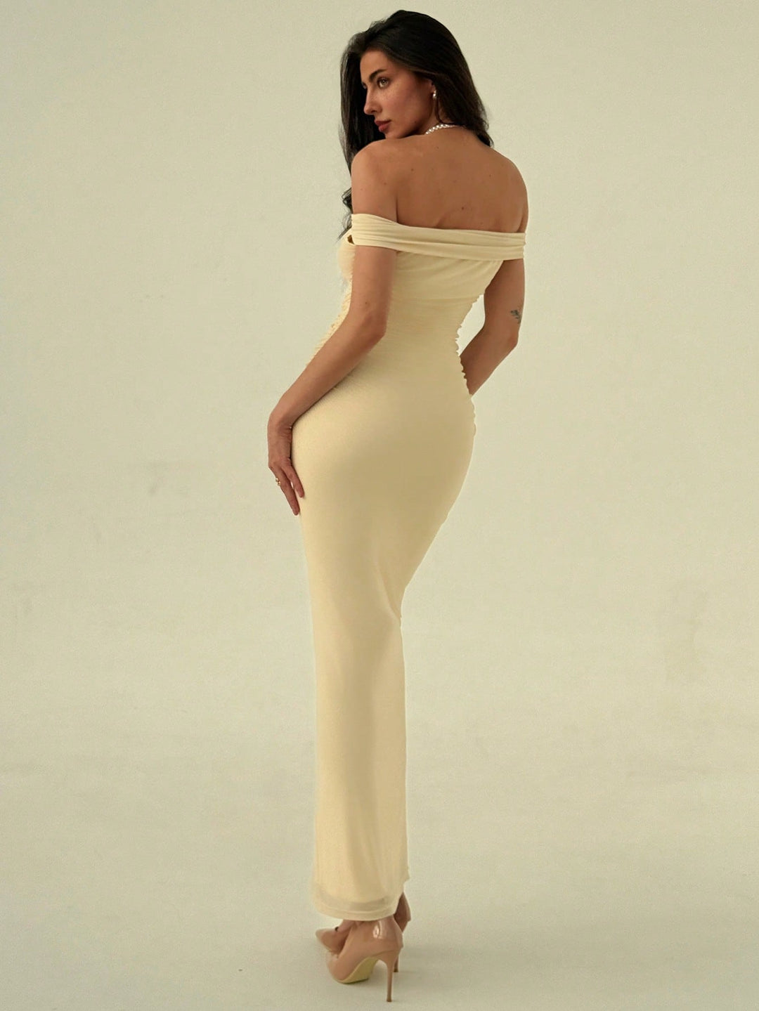 Rochie maxi SHEIN, bej
