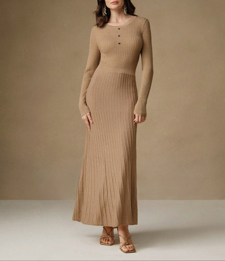 Rochie maxi SHEIN, bej