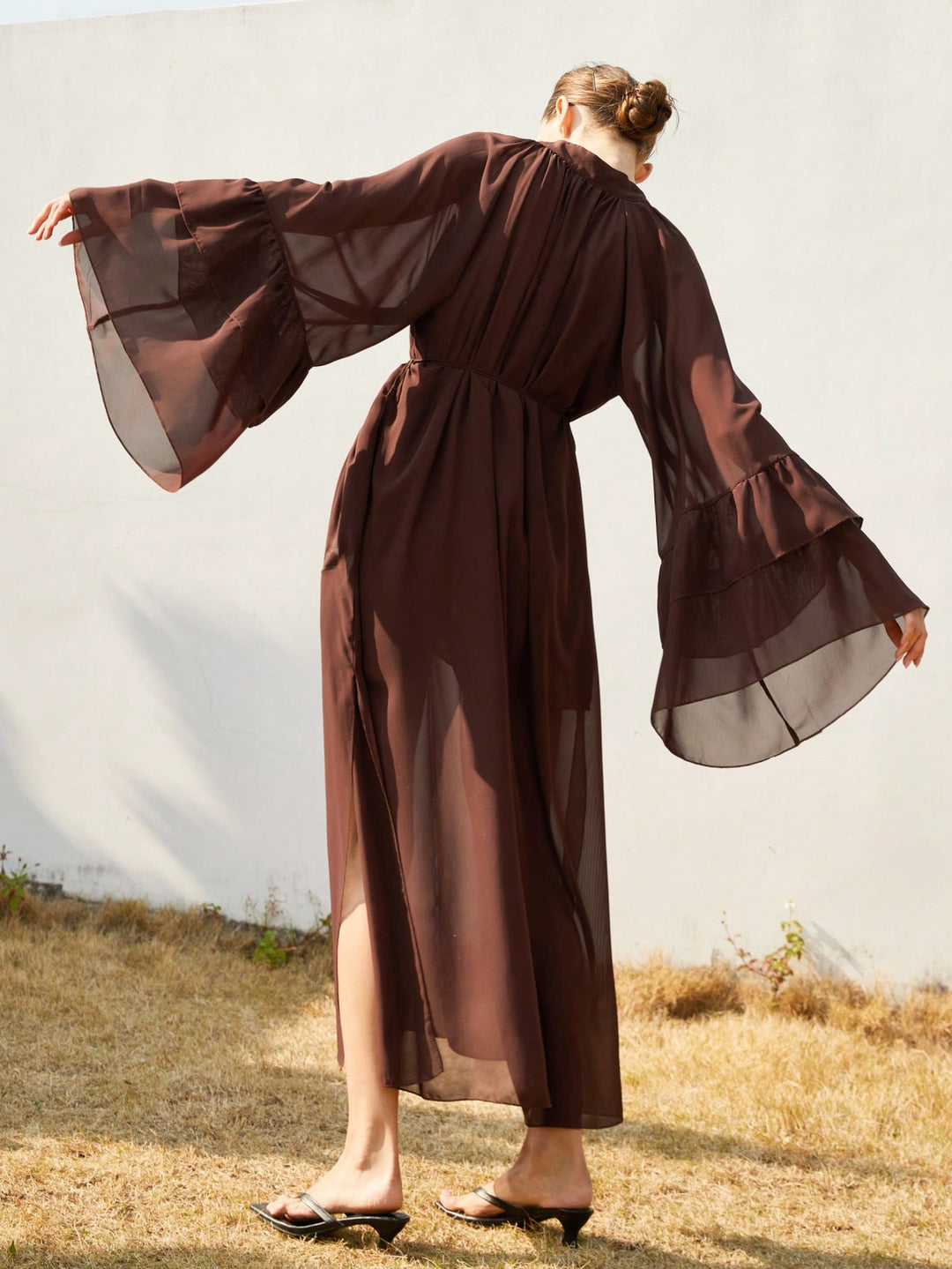 Rochie maxi SHEIN, maro