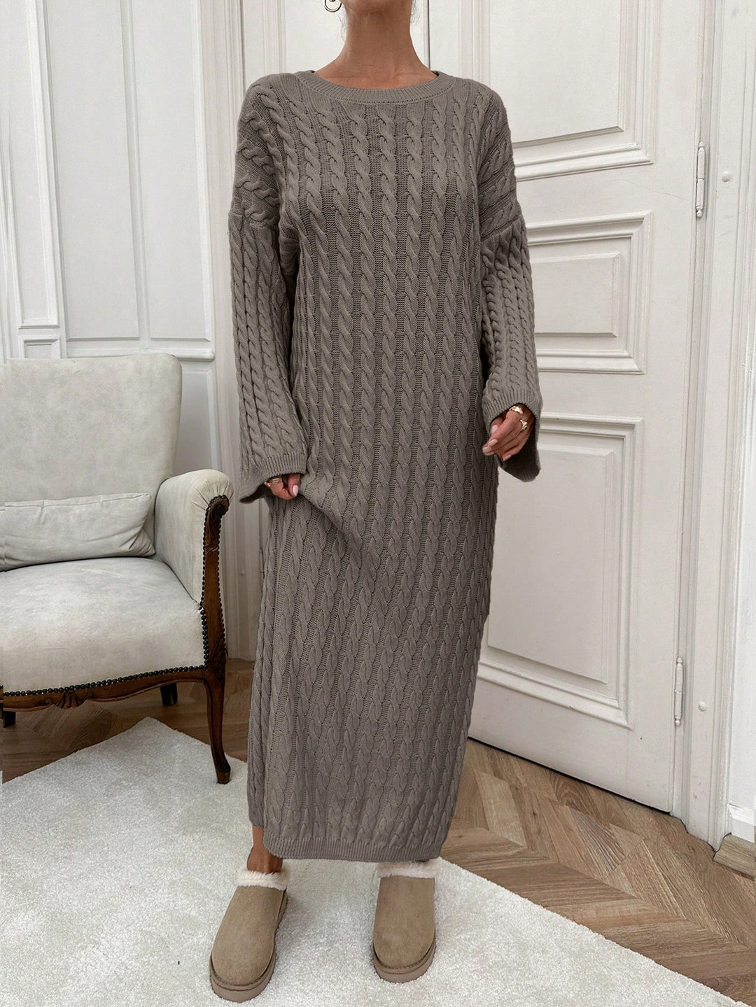 Rochie maxi SHEIN, maro