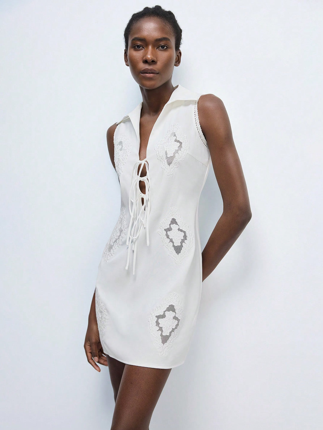Rochie mini SHEIN, alb