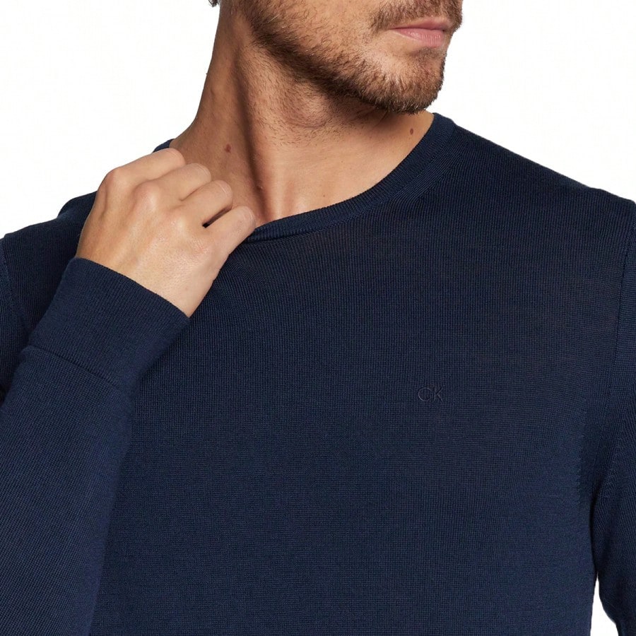 Pulóver CALVIN KLEIN, tengerészkék