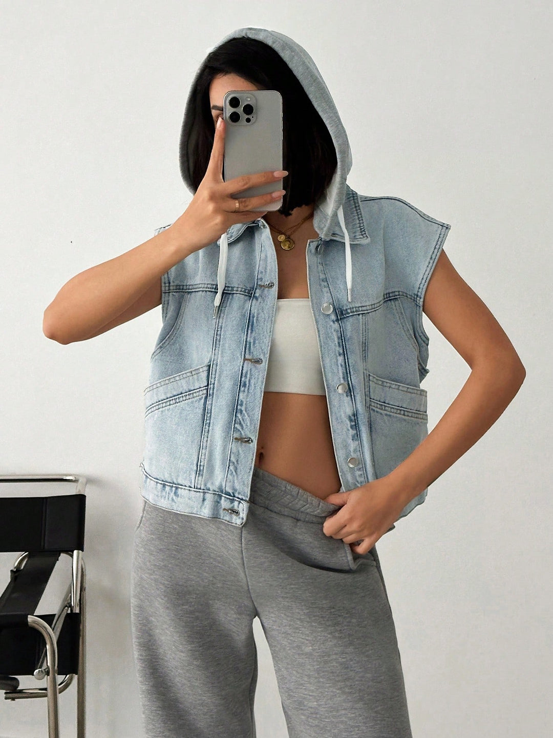 SHEIN farmer mellény, kék