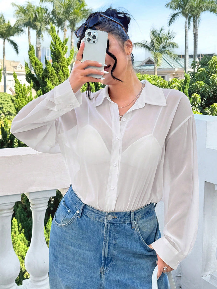 Body Shein Curve+, fehér