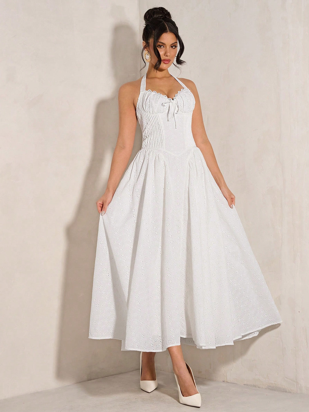 Rochie maxi SHEIN, alb