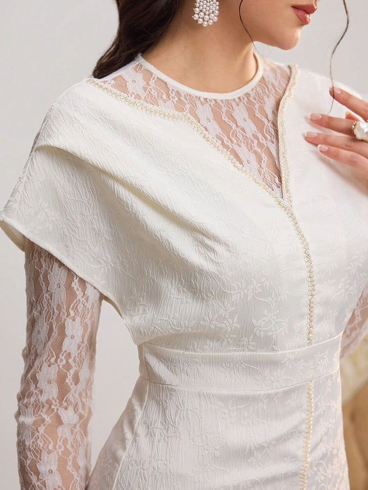 Rochie maxi SHEIN, crem