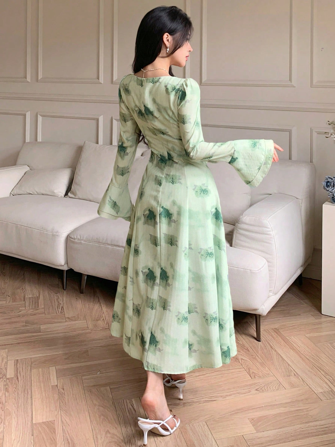 SHEIN maxi ruha, zöld