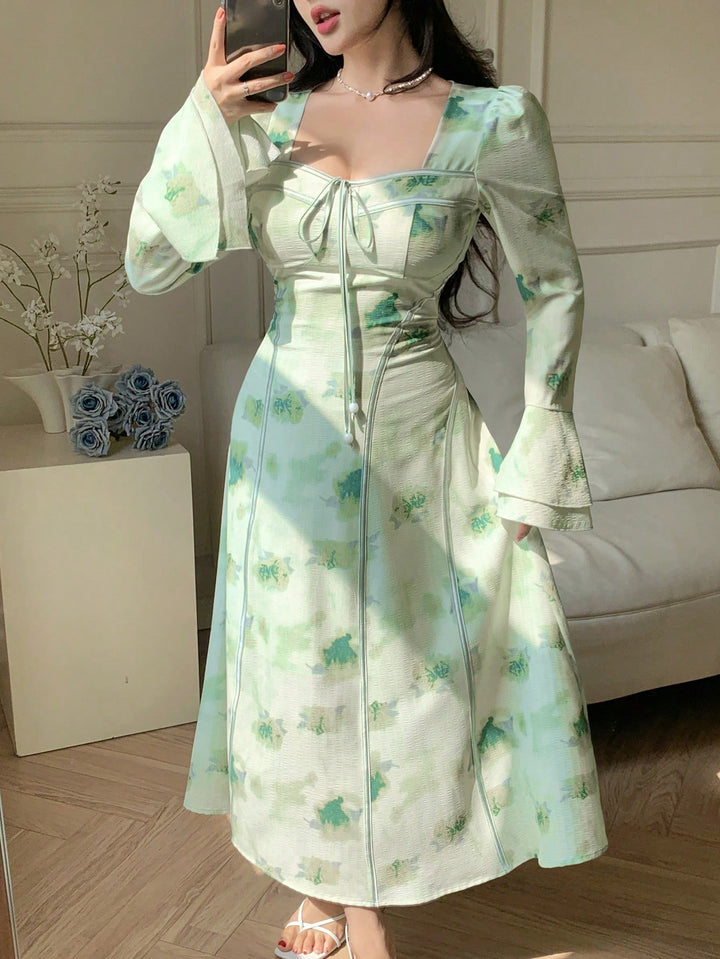 SHEIN maxi ruha, zöld