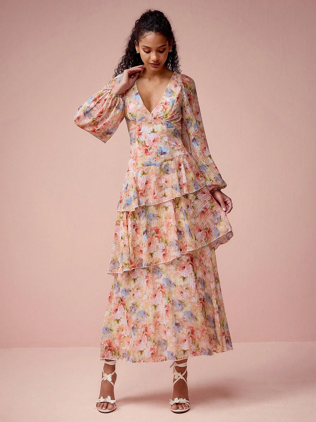 Rochie maxi SHEIN, portocaliu