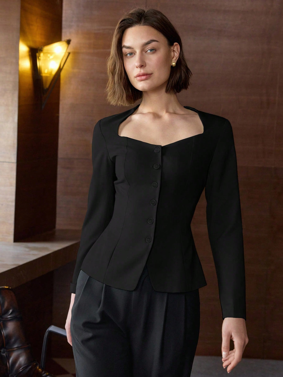Sacou SHEIN, negru