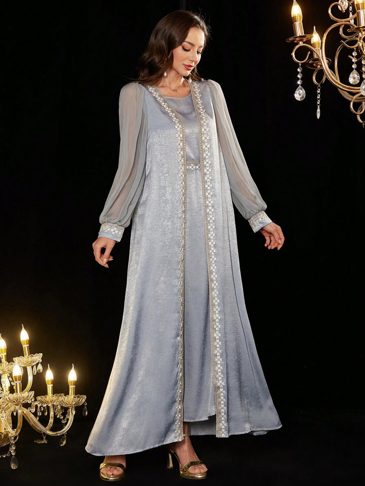 Set rochie și cardigan SHEIN, albastru