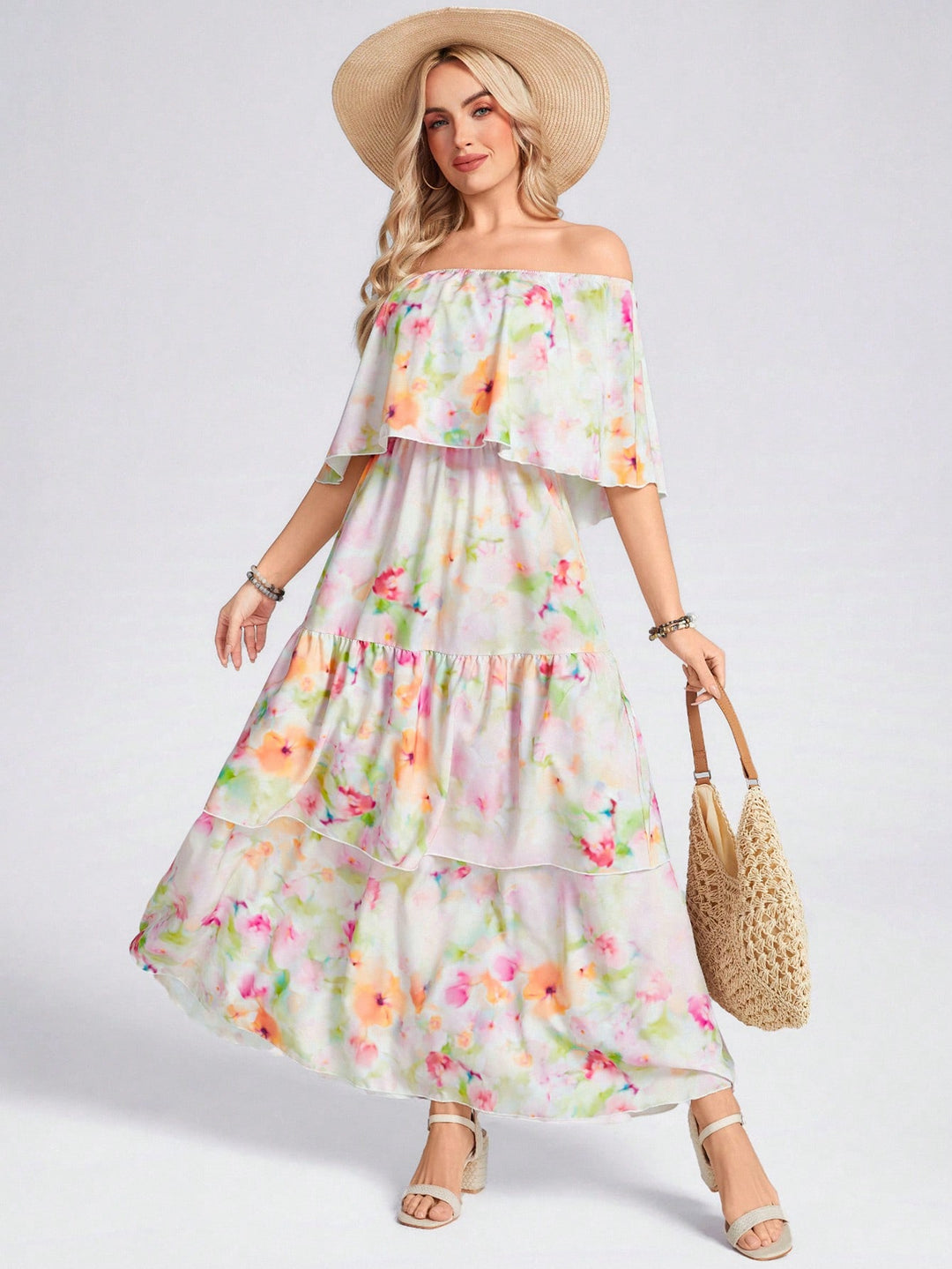 Rochie maxi SHEIN, roz