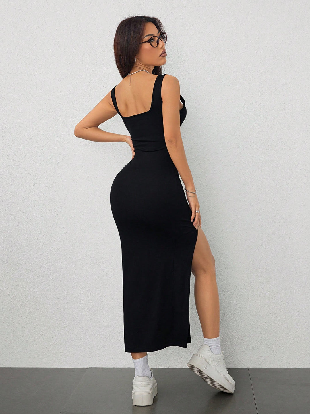 Rochie midi SHEIN, negru
