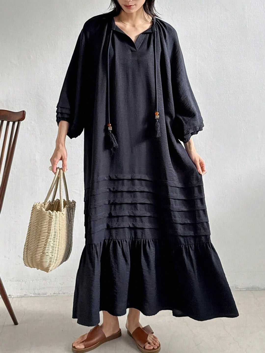 SHEIN maxi ruha, kék