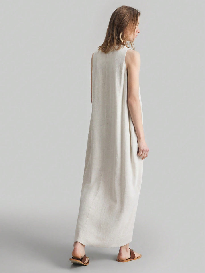 Rochie maxi SHEIN, bej