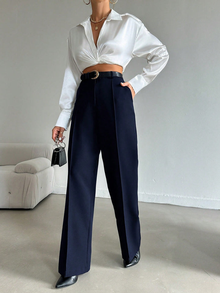 Pantaloni SHEIN, bleumarin