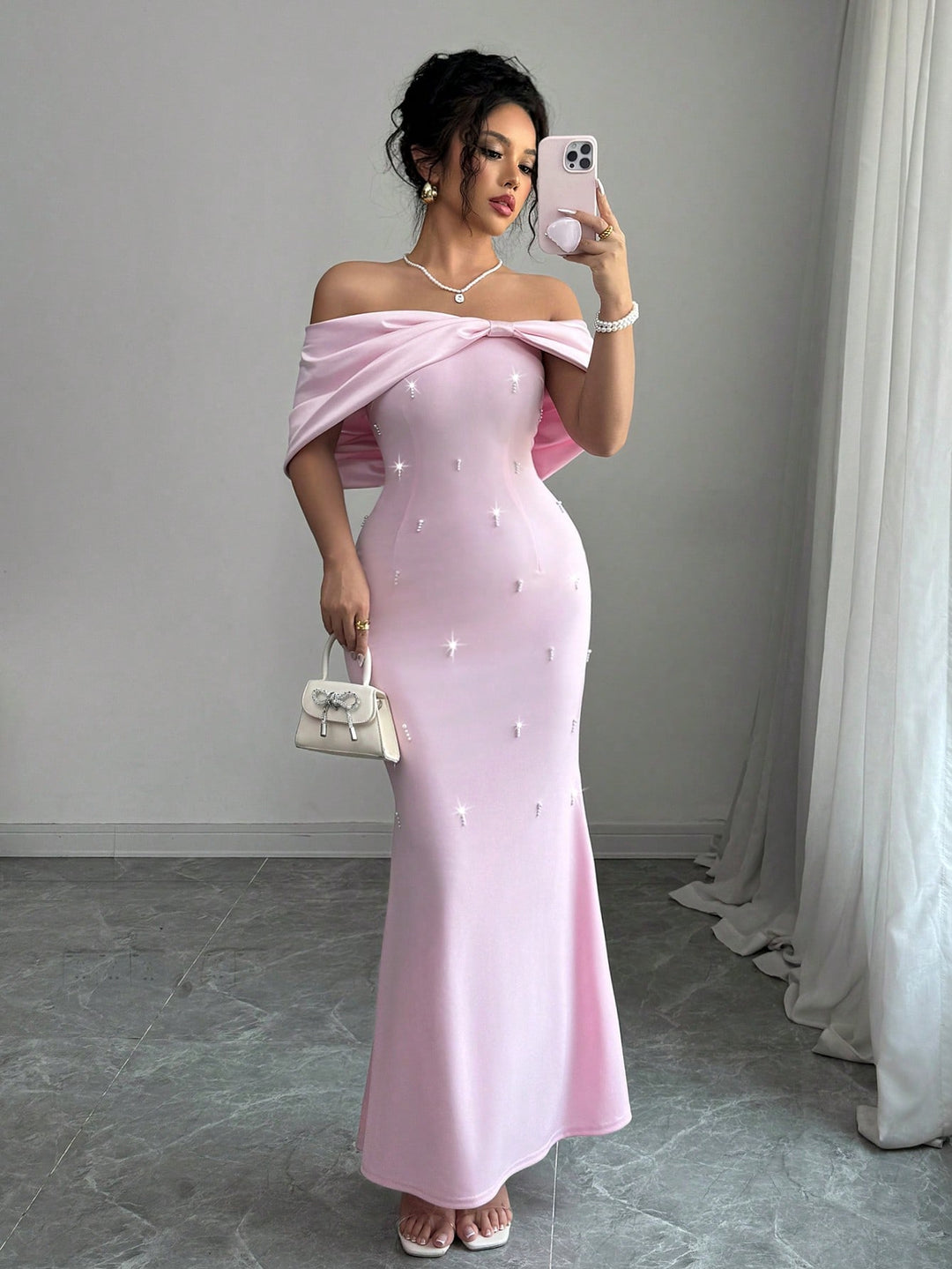 Rochie maxi SHEIN, roz