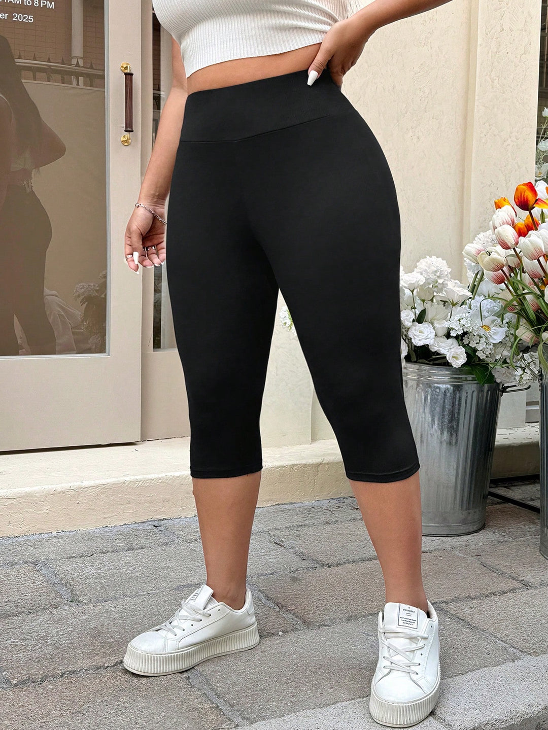 Colanți 3/4 SHEIN, negru