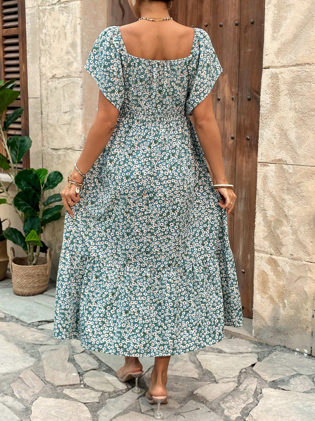 Rochie maxi SHEIN, verde
